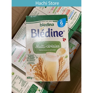 Bột lắc sữa Bledina Pháp vị Bích quy, Vani, Mật ong, socola, yến mạch - hộp 400gr