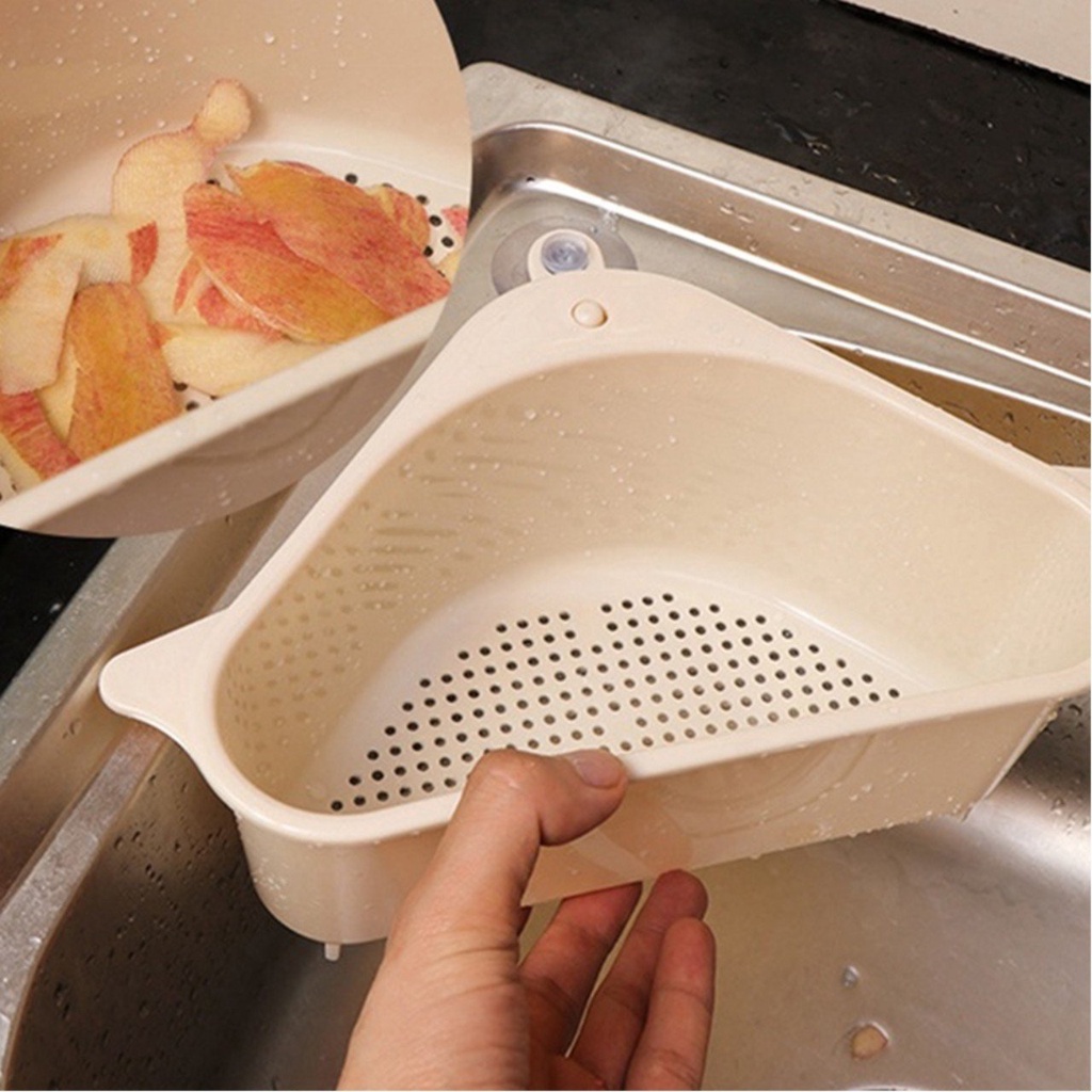 Khay Tam Giác Lọc Rác Bồn Rửa Bát Đa Năng - Khay Lọc Rác Gắn Bồn Rửa Chén (Màu Ngẫu Nhiên)