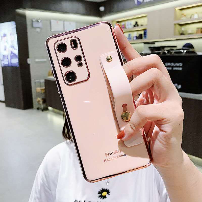 Ốp Điện Thoại Dẻo Mạ 6D Kèm Dây Đeo Tay Cho Xiaomi Redmi 10C 10 Note 11 11S 10 10S 9A 9T 9C Poco M3 X3 M4 X4 Pro 4G 5G