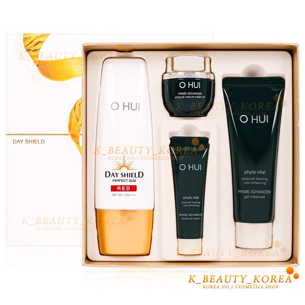 Bộ Sản Phẩm Đặc Biệt Ohui Day Shield Perfect Sun Red SET SPF50+ / PA++++ [Option]