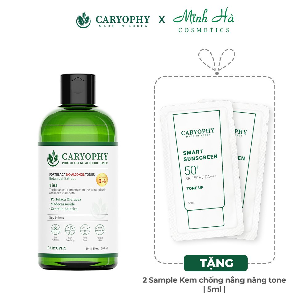 Nước hoa hồng làm dịu da Caryophy Portulaca Toner 300ml