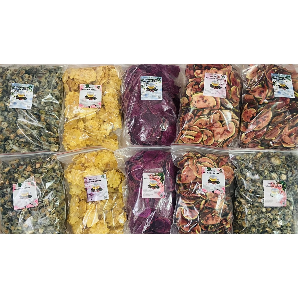 500g, 1kg SỈ hoa cúc vàng / hoa hồng/ hoa nhài/ đậu biếc, atiso, hoa quả sấy khô,thảo dược,trà hoa , Bạch hương vân thảo