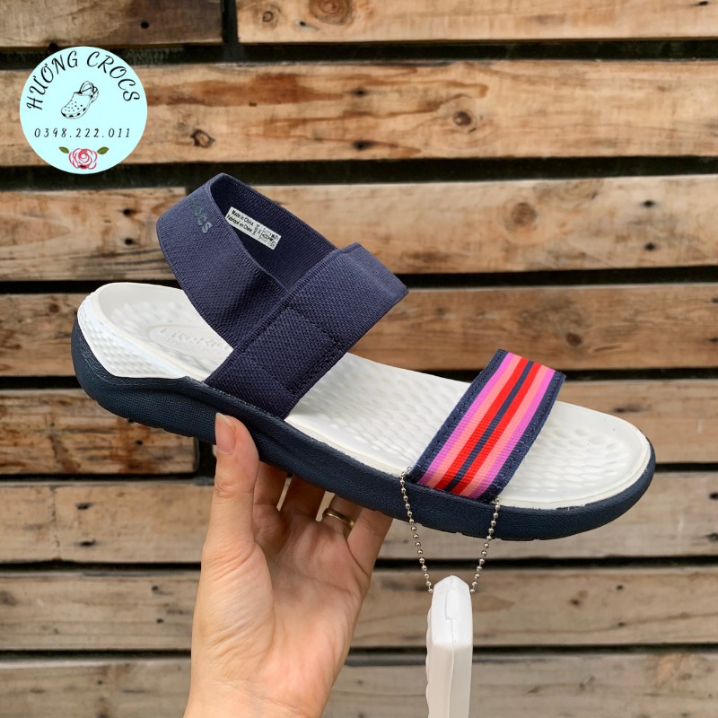 Sandal nữ, Sandal Literide kẻ xanh form ôm chân, siêu nhẹ, mềm, êm