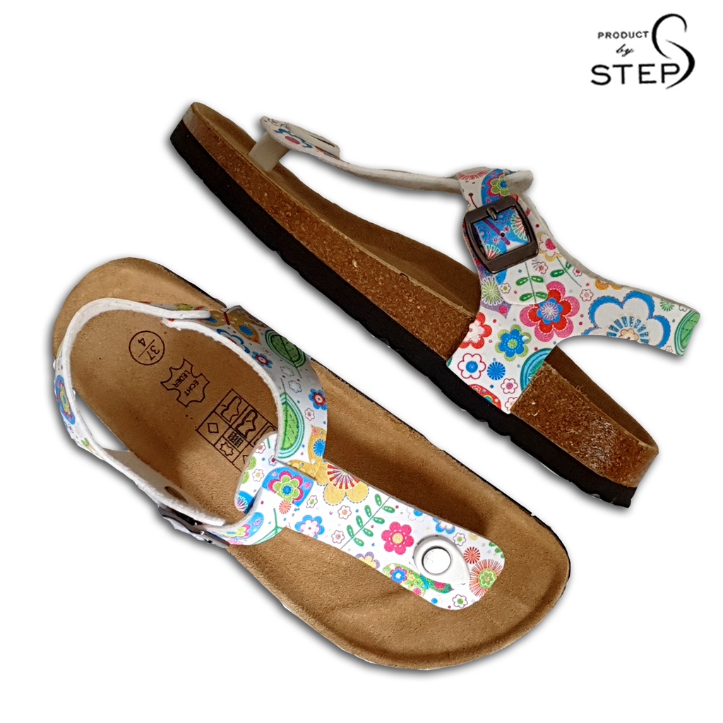 Giày đế trấu EVA in hoa văn quai kẹp bản