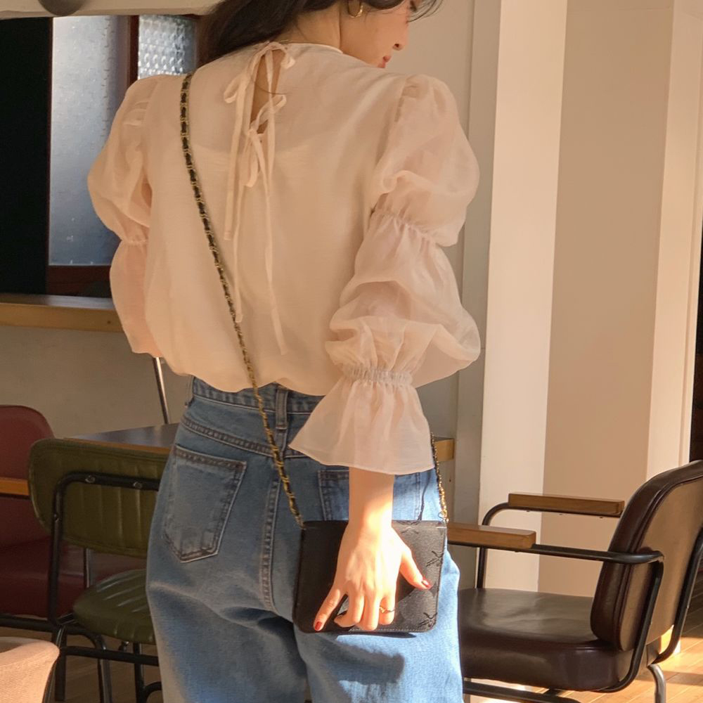 Áo kiểu tay phồng phong cách Hàn Quốc cho nữ 42254
