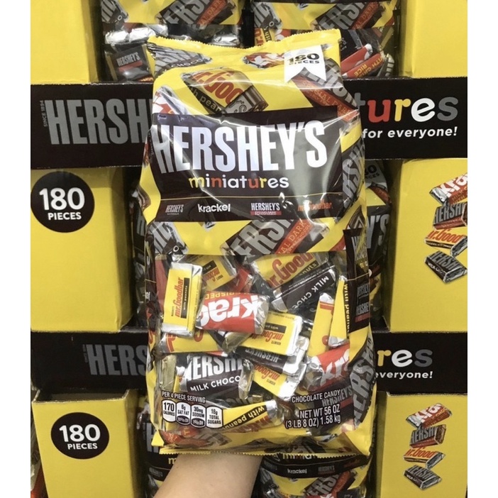 Socola Hershey's Miniatures 1,58 kg 180 viên