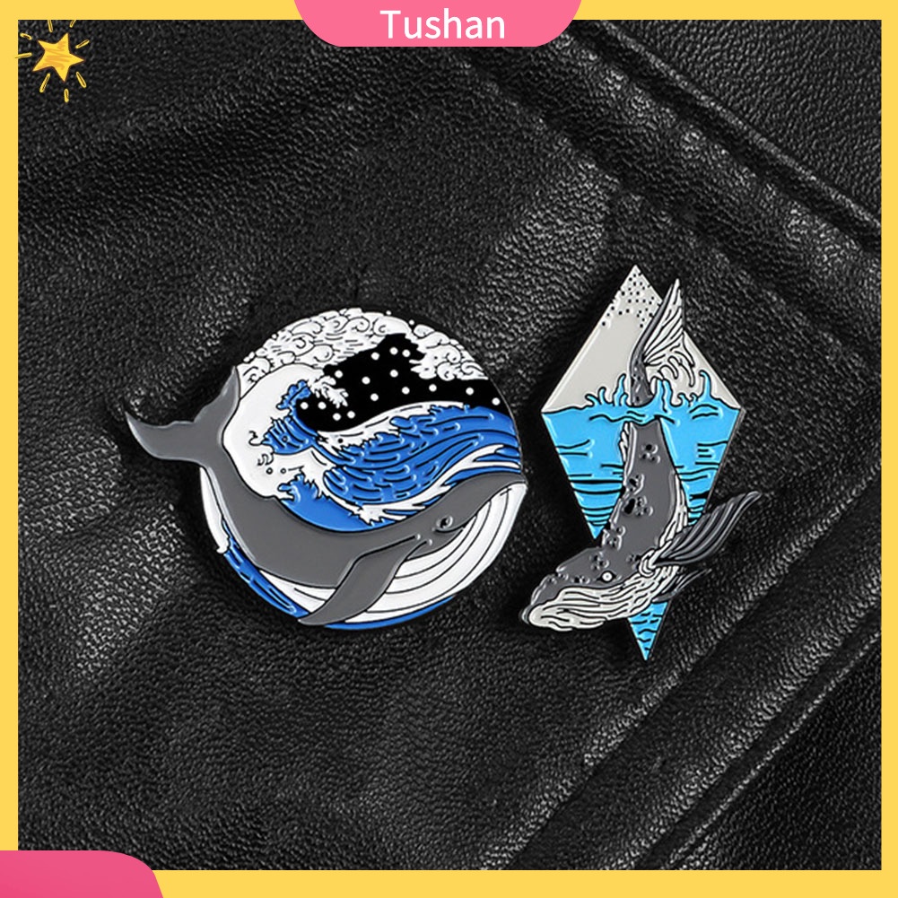 Ghim Cài Áo Hình Cá Voi Đính Đá Nhân Tạo Thời Trang Cho Nữ