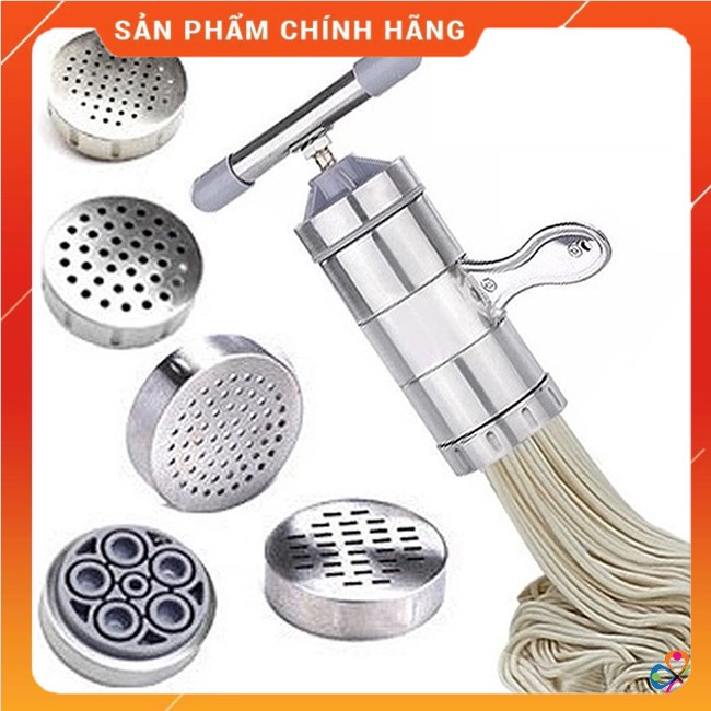 Máy Làm Bún, Mỳ Tươi Tại Nhà Bằng Inox, Tặng Kèm Bộ 5 Size Bún - AQ