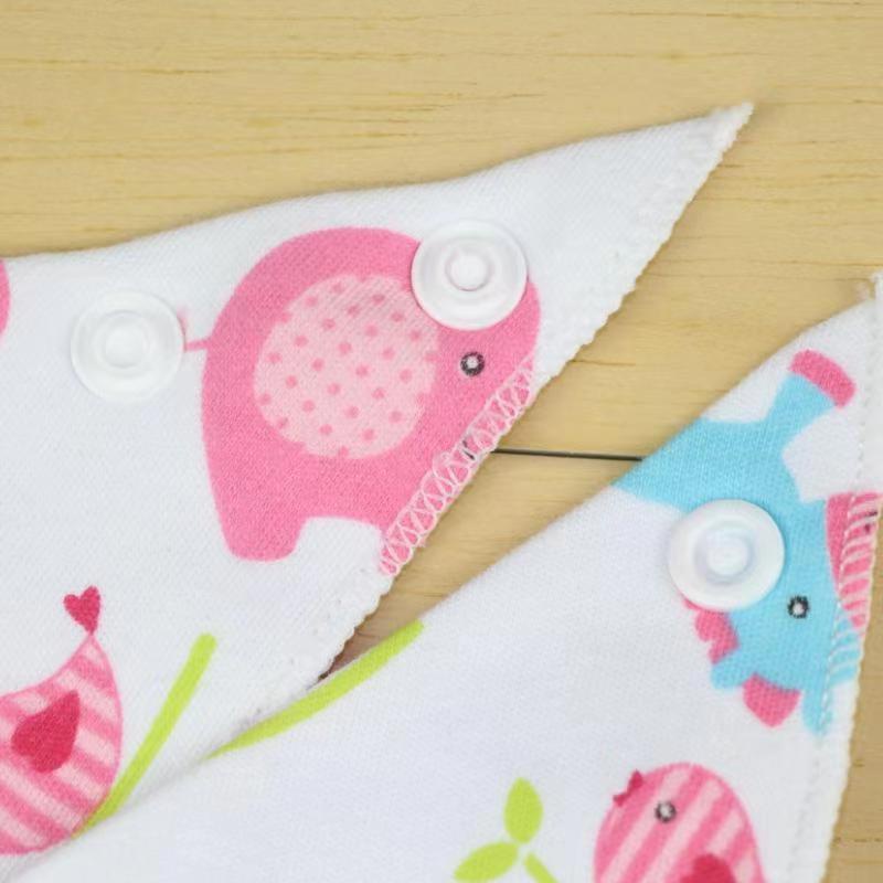 Yếm Ăn Cotton Hình Tam Giác Kiểu Hoạt Hình Xinh Xắn Cho Bé