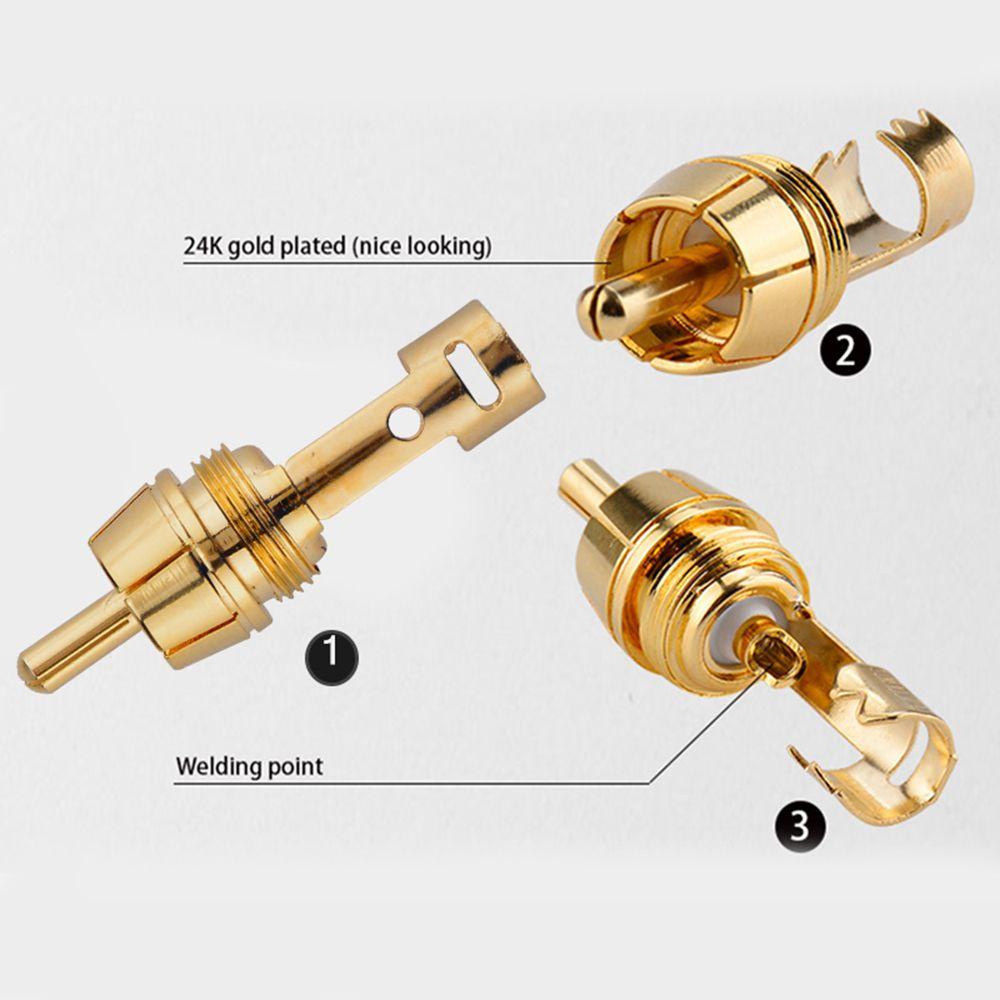 Đầu Nối RCA Nối Dây Cáp Video / Audio RCA Màu Đen Và Đỏ