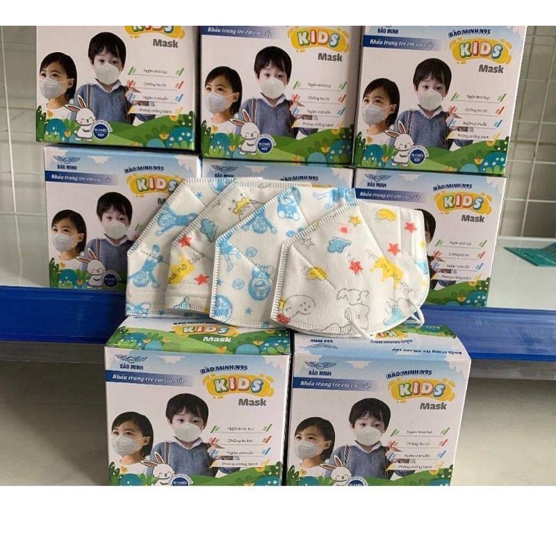 [Mã COSDAY giảm 8% đơn 150K] [N95 kid] Hộp khẩu trang N95 cao cấp màu sắc cho bé 10 cái | BigBuy360 - bigbuy360.vn