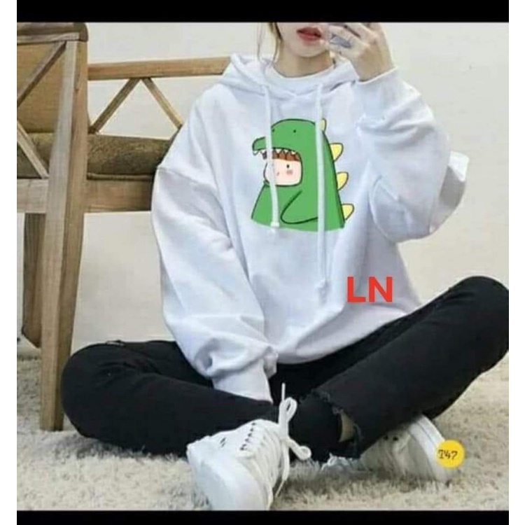 Áo hoodie khủng Long cô gái LN11