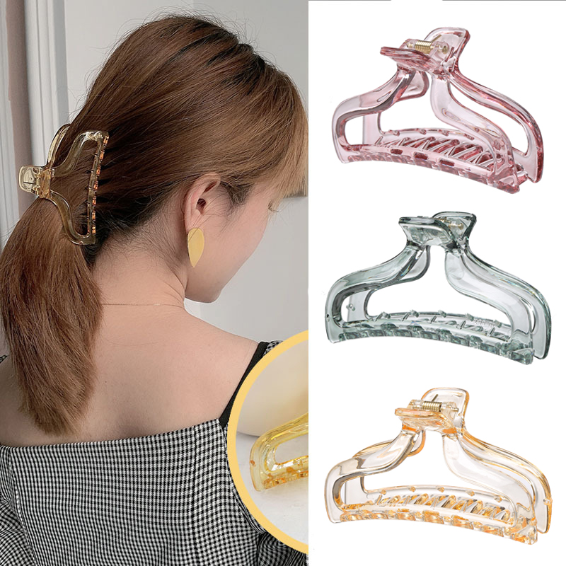 iF YOU Kẹp tóc nhựa acrylic thiết kế nhiều màu độc đáo