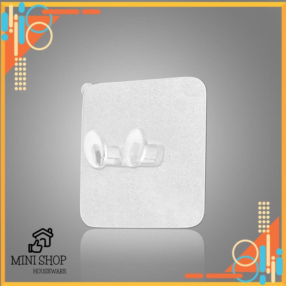 Móc Dán Tường 2 Tai Cao Cấp Kẹp Giữ Phích Cắm, Dây Điện, Kệ Đỡ Sạc Điện Thoại.