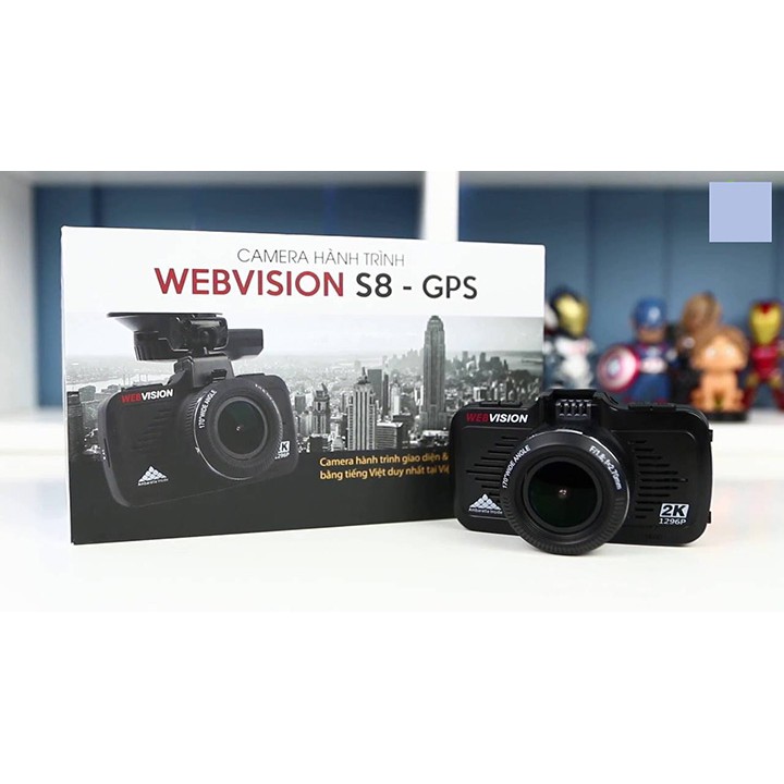 Webvision S8 - Camera Hành Trình 2K, GPS, Góc Rộng 170°