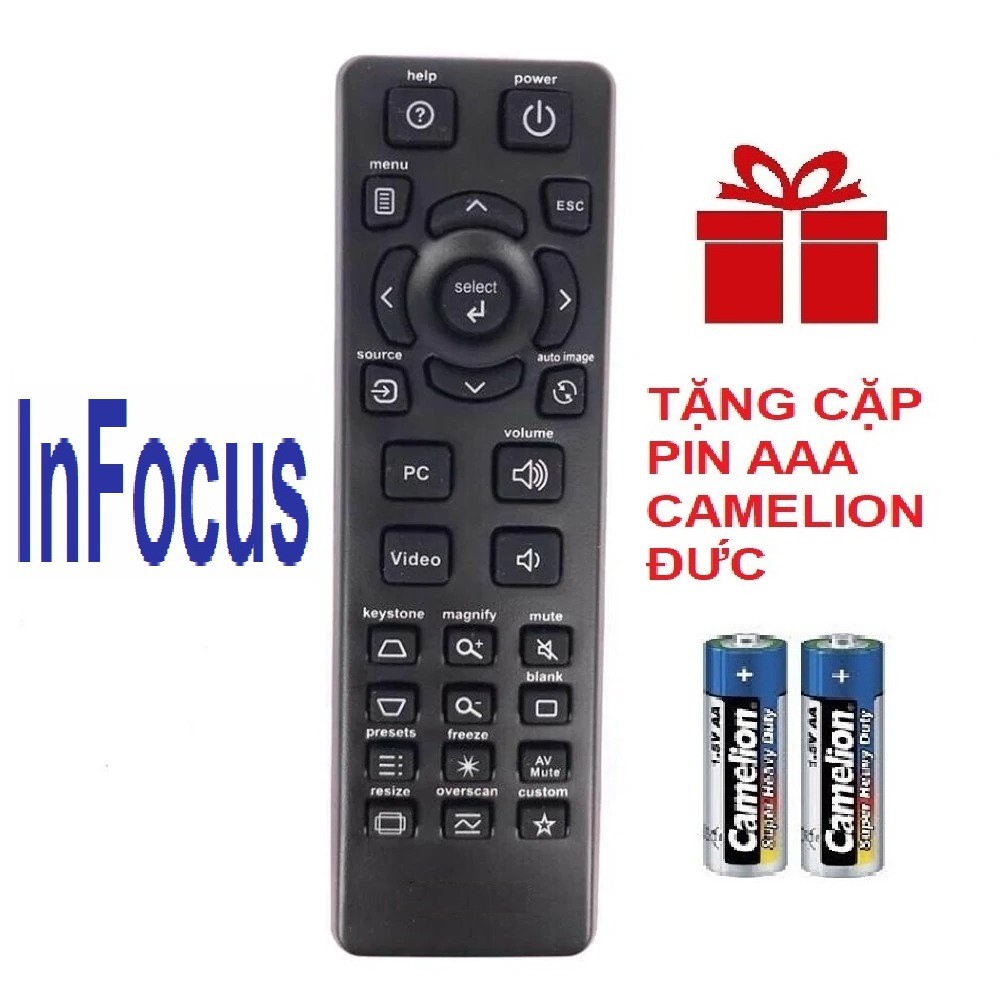 Remote máy chiếu INFOCUS mẫu 2 - Điều khiển máy chiếu INFOCUS mẫu 2 - PROJECTOR (Hàng hãng - tặng pin)