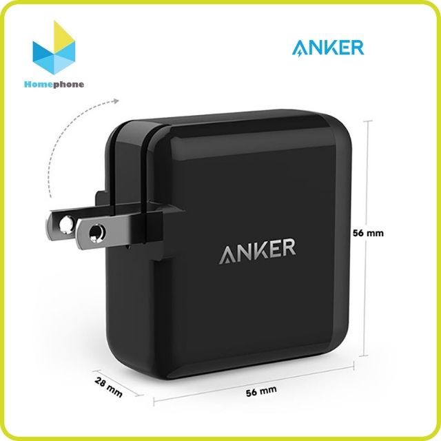 Sạc Anker 1 Cổng 18w, Quick Charge 3.0 (có PowerIQ) - [PowerPort+ 1] - A2013. Bảo Hành 12 Tháng