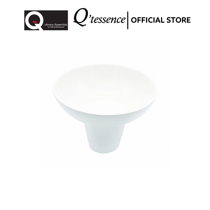 Tô Sứ Tròn Có Chân Đế Q'tessence Màu Trắng Đường Kính 25Cm