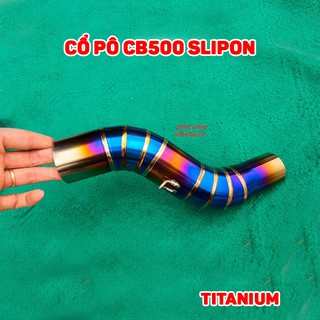 Cổ pô titan CB500F, 500X, CBR500 Slip on, lắp đặt dễ dàng