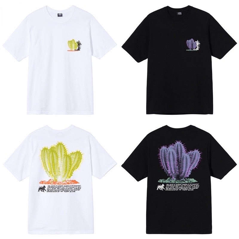 [Bao check chính hãng]Áo thun ngắn tay hàng hiệu Stussy xương rồng Desert Bloom Tee