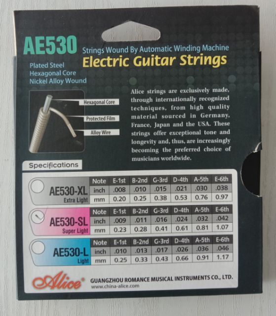 Dây Đàn Guitar điện Alice AE530 Chính Hãng Bộ 6 dây chính hãng
