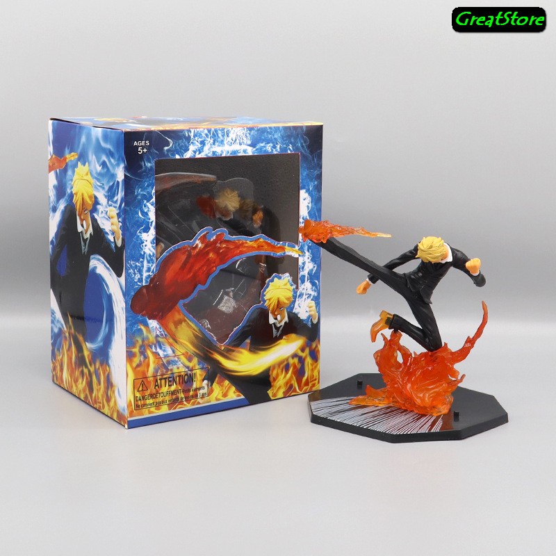 MÔ HÌNH One piece Zoro  Luffy đấm lửa ACE  Sanji Figure 12 -14cm Có Hộp