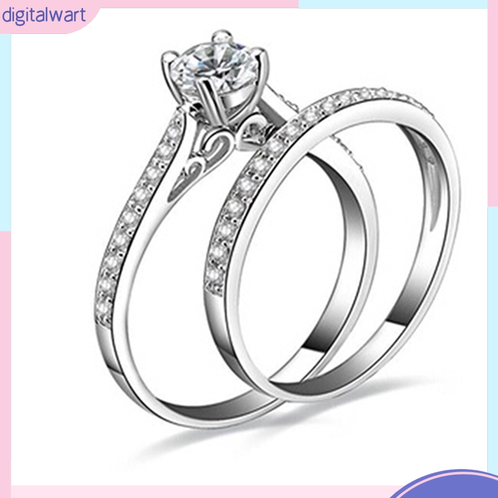 Set cặp nhẫn đôi đính kim cương sang trọng 6-10