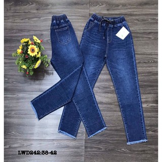 [55kg-95kg] Jeans 9 tấc Bigsize lưng thun. Size 32-42. Khách ib để được tư vấn chọn size.