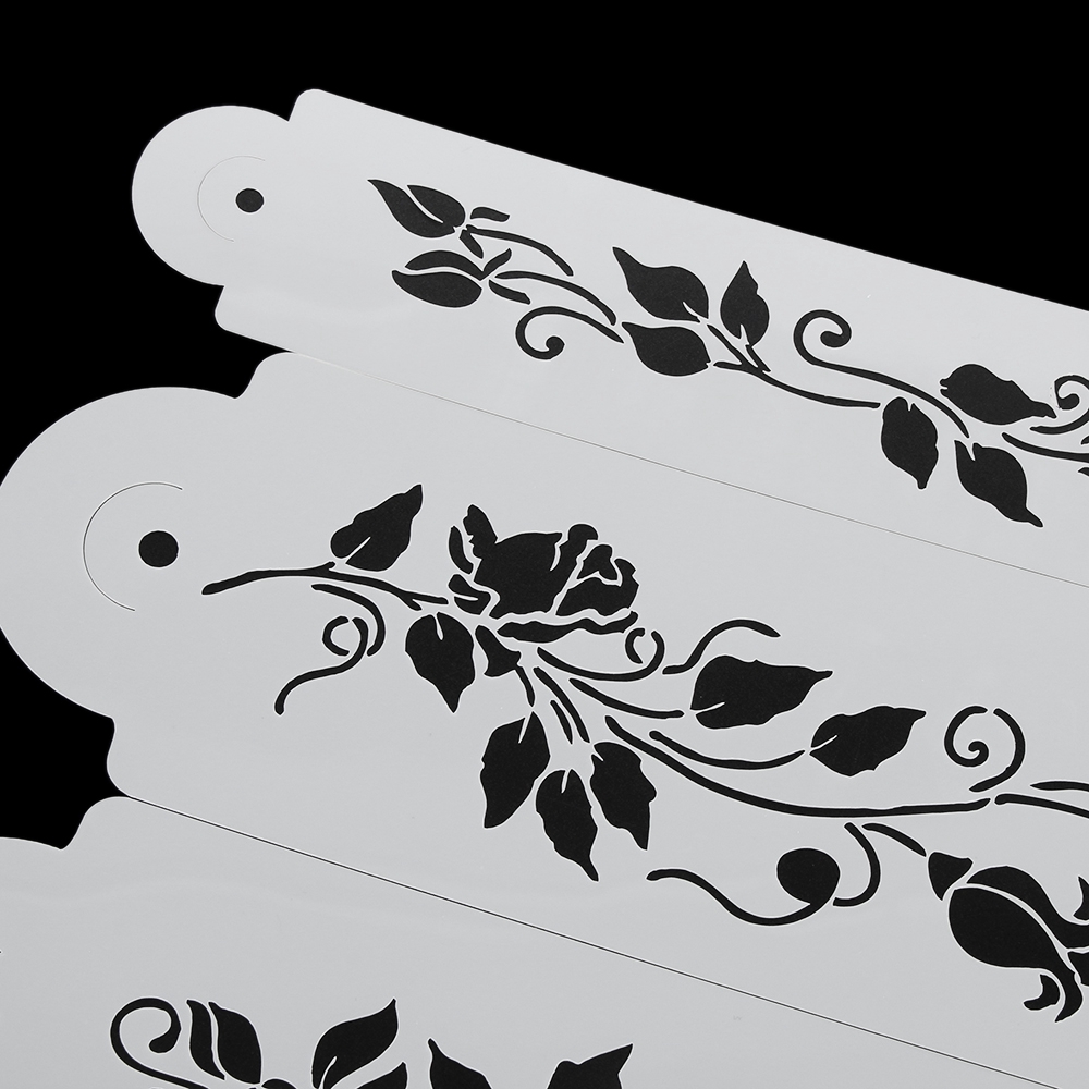 Bộ 3 khuôn trang trí bánh kem sang trọng tiện lợi cho các sự kiện