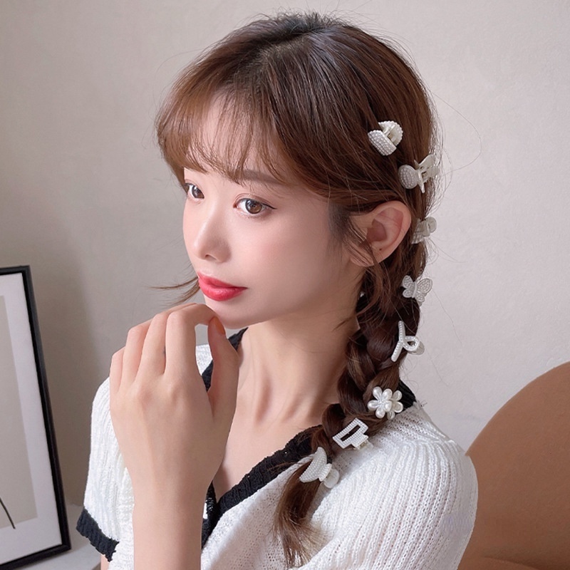 Set 5 kẹp tóc mini đính ngọc trai giả thời trang cho nữ