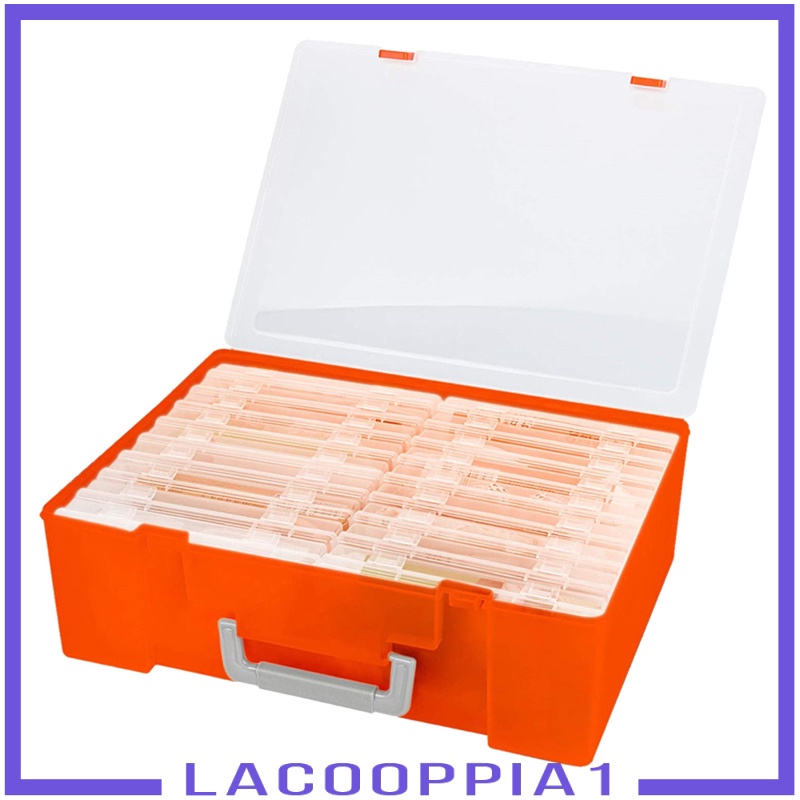 [LACOOPPIA1]Photo Storage Box 4x6&quot; Crafts Seeds Stickers Cards Case Container