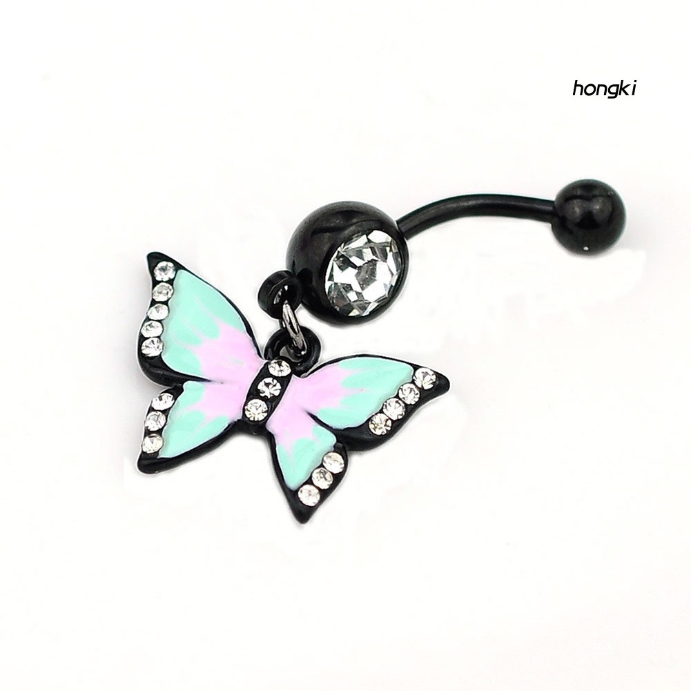 BUTTERFLY (Hàng Mới Về) Khuyên Rốn Hình Bướm Đính Đá Xinh Xắn