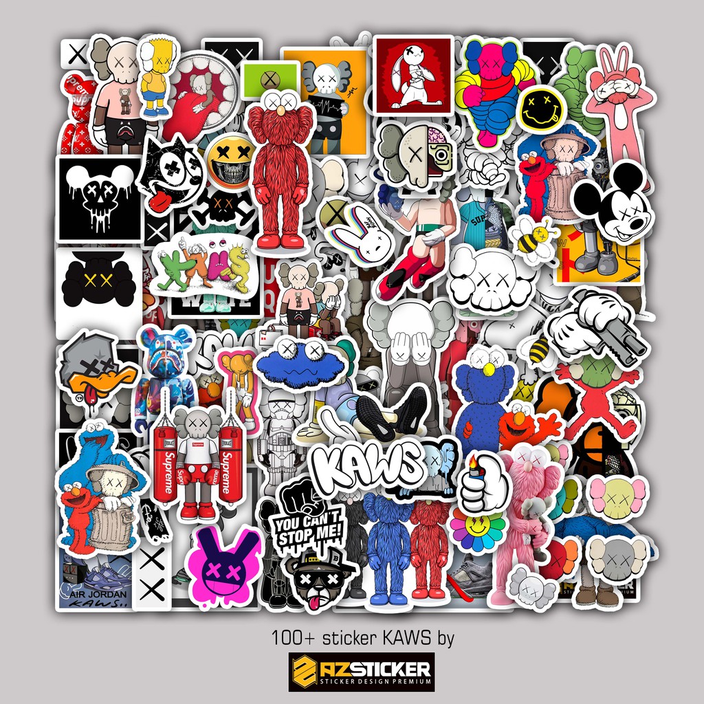 [ Xưởng Bán Sỉ ] Sticker KAWS Dán Nón Bảo Hiểm