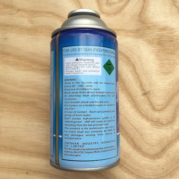Gas lon R134 [ẢNH THẬT] Môi chất lạnh gas R134 lon nạp tủ lạnh - ô tô