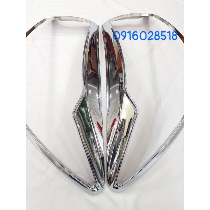 Bộ 2 ốp đèn pha xe Toyota Fotuner 2008 2009 2010 2011 mạ Crom op den pha hau truoc sau
