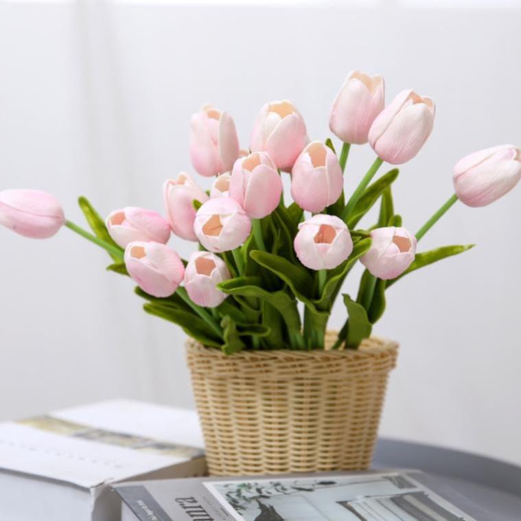 Hoa Giả ️ Hoa Tulip Giả PU Cao Cấp ️
