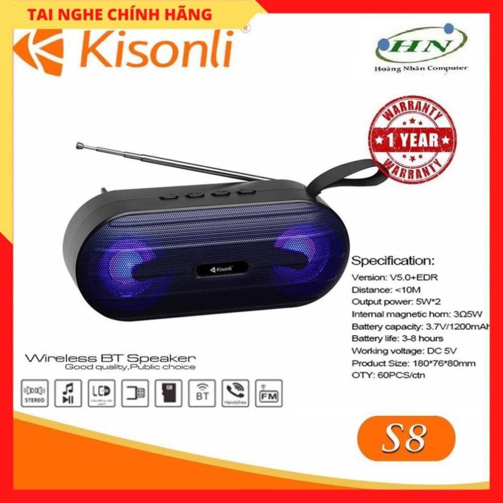 Loa Kisonli Bluetooth S8 - Loa Tích hợp Bluetooth-FM-USB-Thẻ nhớ... [HÀNG CAO CẤP]