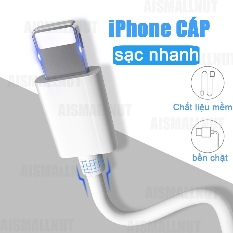 Cáp sạc nhanh an toàn bảo vệ cho Iphone 12 Pro Max 11x8 7 6 tiện dụng