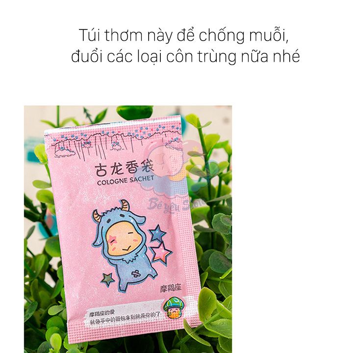 Túi thơm treo tủ quần áo, túi thơm mini 12 cung hoàng đạo, hương thơm dịu nhẹ, bền lâu