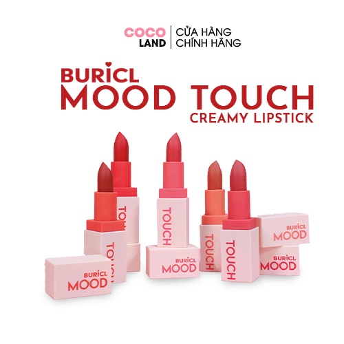 //LUXUBU// Son lì lâu trôi nhiều màu trẻ trung Buricl Mood Touch Creamy Lipstick / COCOLAND | BigBuy360 - bigbuy360.vn