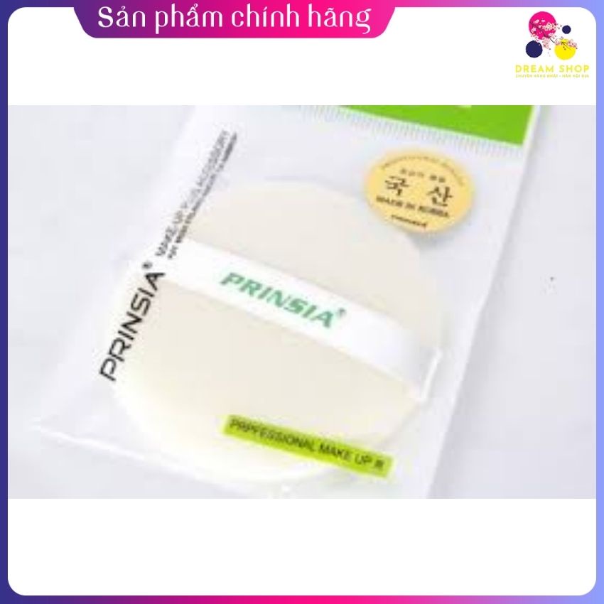 Bống phấn trang điểm tròn màu trắng Hàn Quốc Prinsia -Dreamshop.vn