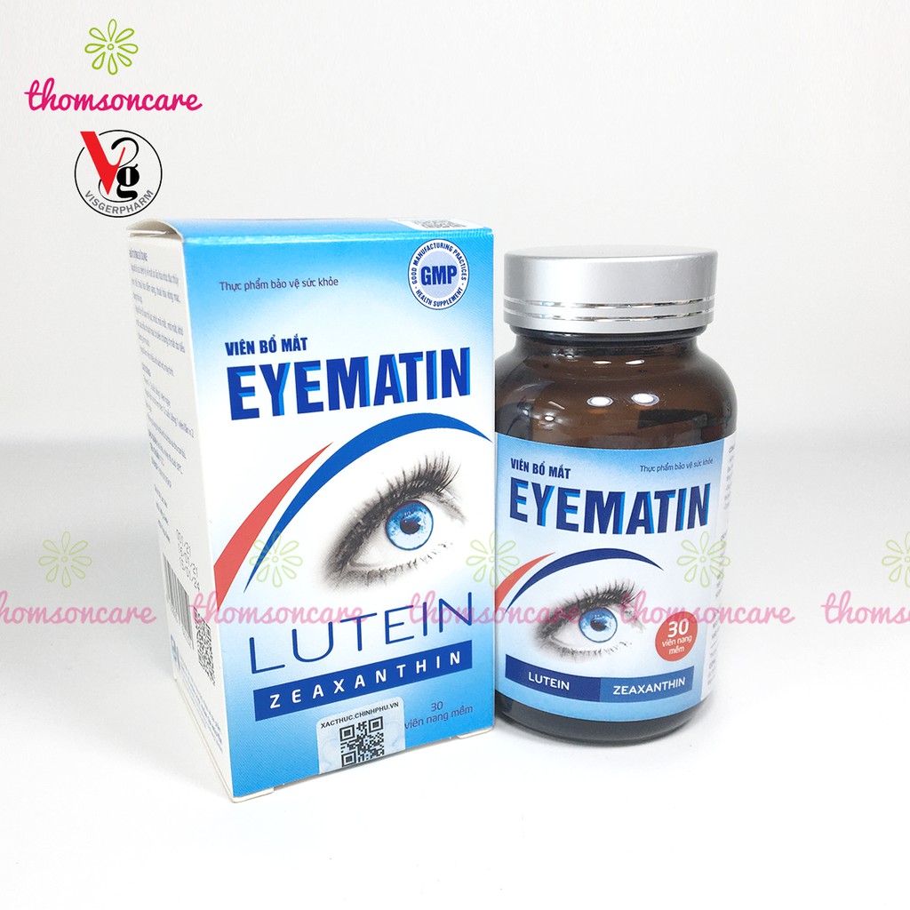 Viên sáng mắt Eyematin từ Omega và Lutein, bổ mắt, tăng cường thị lực, giảm cận thị, mờ và mỏi mắt