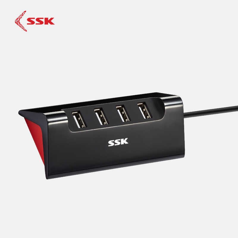 Hub USB 3.0 chia 4 cổng SSK SHU-835 . Chính Hãng 100% - Hỗ Trợ Chức Năng Như Hub Sạc (Đen)