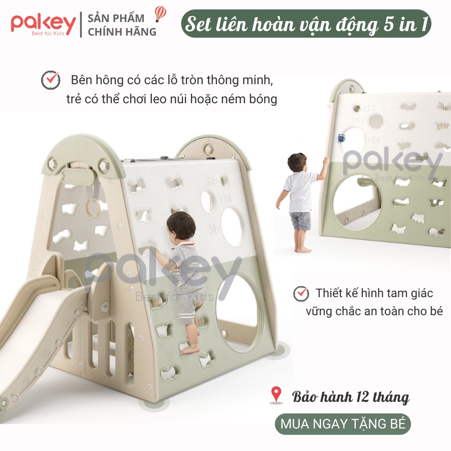 Set liên hoàn cầu trượt xích đu vận động 5 in 1 thiết kế thông minh. an toàn cho bé [HÀNG CÓ SẴN]