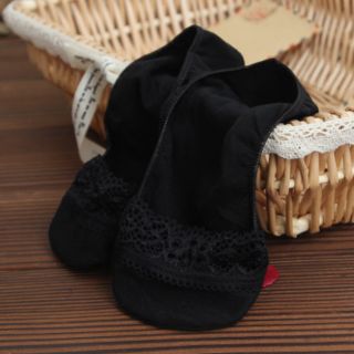 Vớ ren mang giày lười giày bup bê