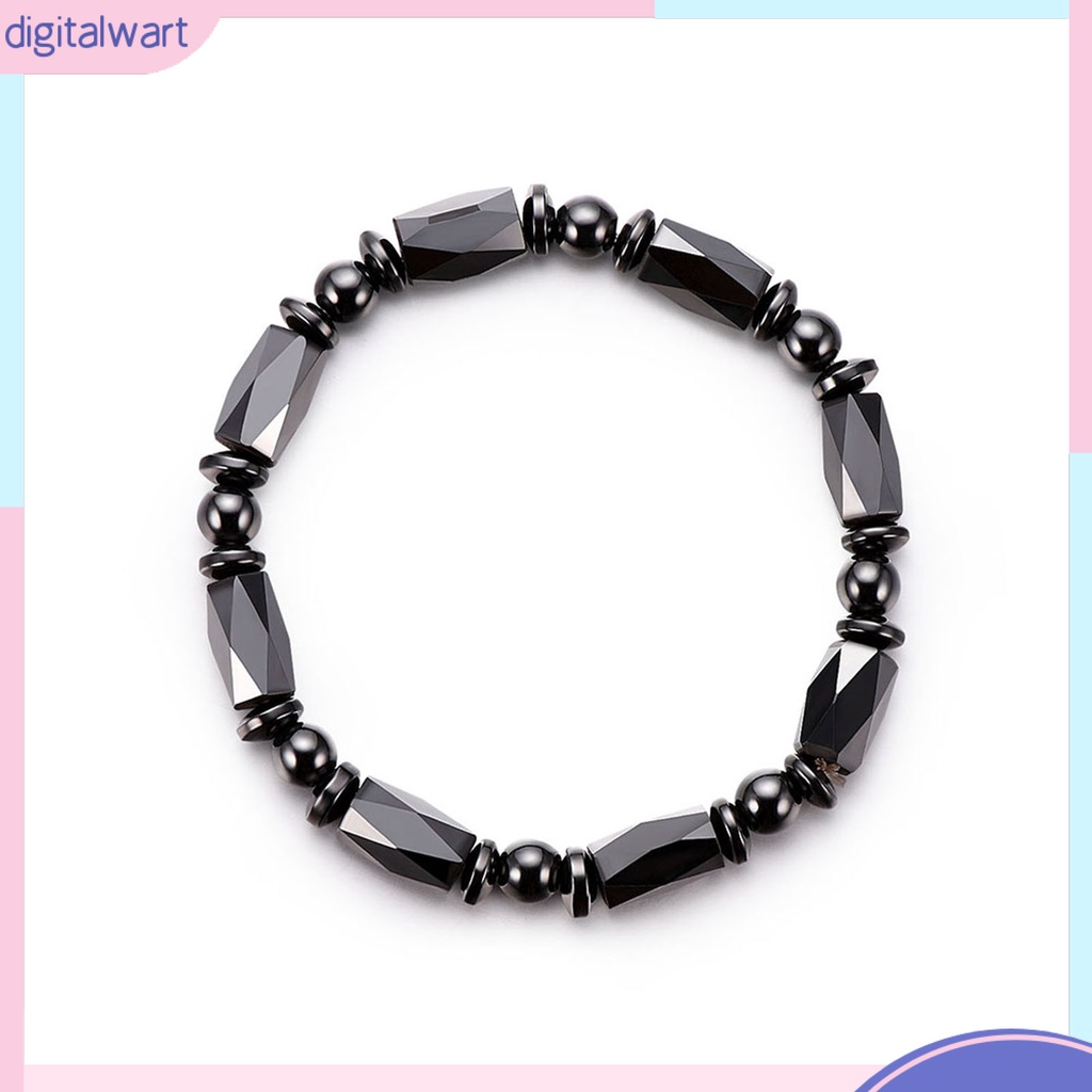 Vòng Tay Chuỗi Hạt Đá Hematite Nhân Tạo Có Từ Tính Thời Trang Unisex