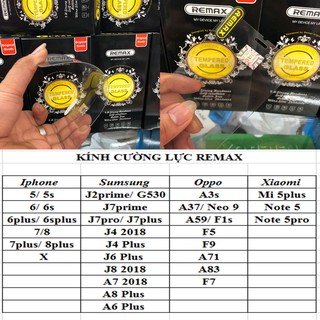 Dán Cường Lực IPHONE, SAMSUNG, OPPO Loại Cao Cấp Remax (Ảnh thật)