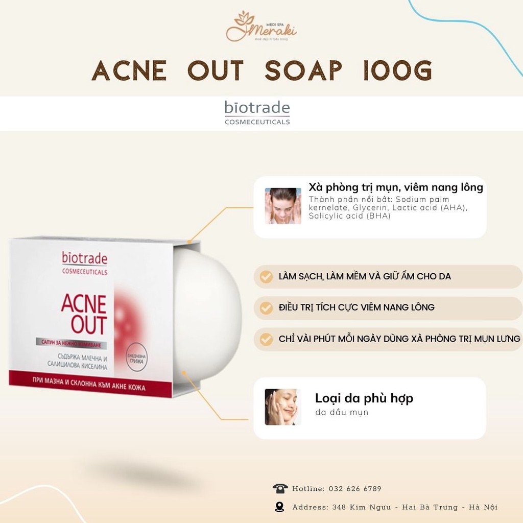 [BIOTRADE] Xà phòng giảm mụn ACNAUT SOAP