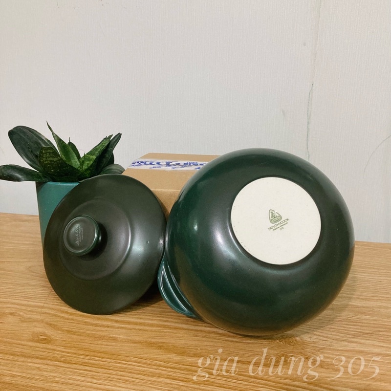 Nồi sứ dưỡng sinh Minh Long 1,2 lít thân cao nắp bầu