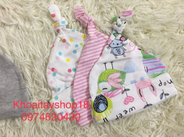 Set 3 mũ sơ sinh Mom’s Care 1-6M ( Giao ngẫu nhiên)